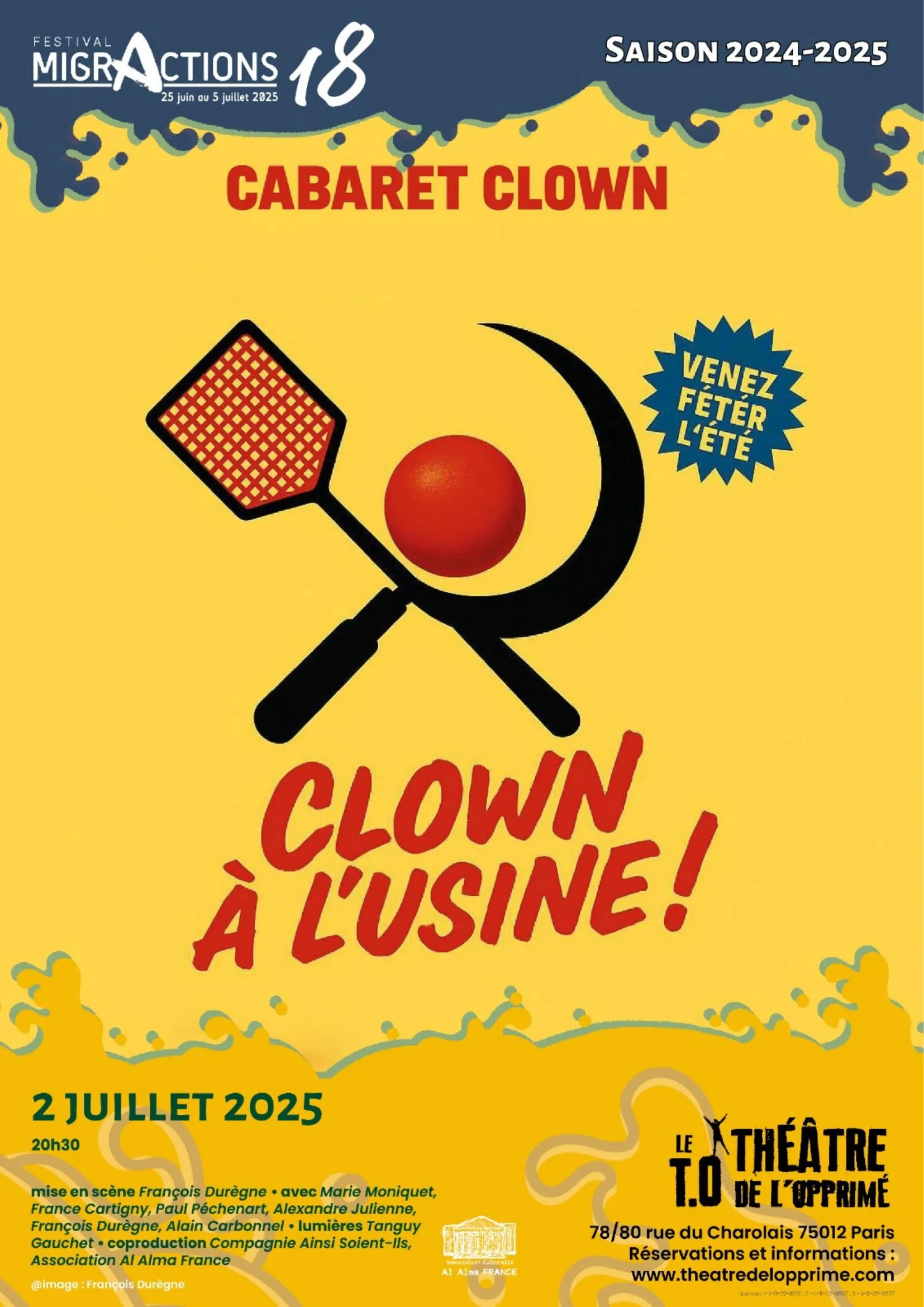 Affiche Cabaret Clown à l'Usine